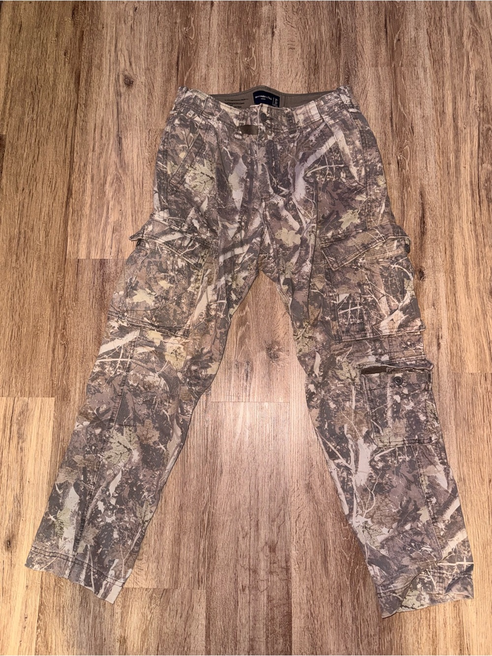 Men's A&F Camouflage Cargo Pants - Brown/Gray Camo